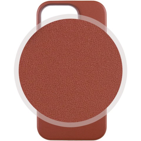 Шкіряний чохол Leather Case (AAA) with MagSafe and Animation для Apple iPhone 14 Pro (6.1") Umber