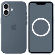 Чохол Silicone case (AAA) with Magsafe and Animation для Apple iPhone 17 (6.3") Anchor Blue