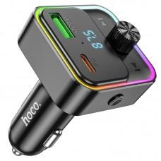 АЗП FM модулятор Hoco E81 Fantasy 30W (1USB-A/1C) Black