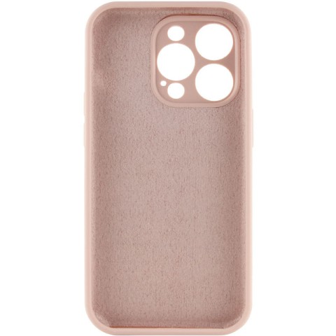 Чохол Silicone Case Full Camera Protective (AA) NO LOGO для Apple iPhone 14 Pro Max (6.7") Рожевий / Pink Sand