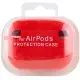 Силіконовий футляр з мікрофіброю для навушників Airpods Pro Червоний / Red