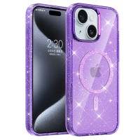 Чохол TPU Eclipse Sparkle (MagFit) для Apple iPhone 14 / 13 (6.1") Purple