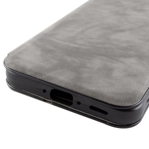 Шкіряний чохол-книжка Belora для Samsung Galaxy A35 Gray