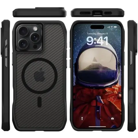 Чохол TPU Space Octagon with MagSafe для Apple iPhone 16 Pro (6.3") Carbon Black