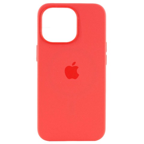 Чохол Silicone case (AAA) with Magsafe and Animation для Apple iPhone 15 Pro (6.1") Червоний / Guava