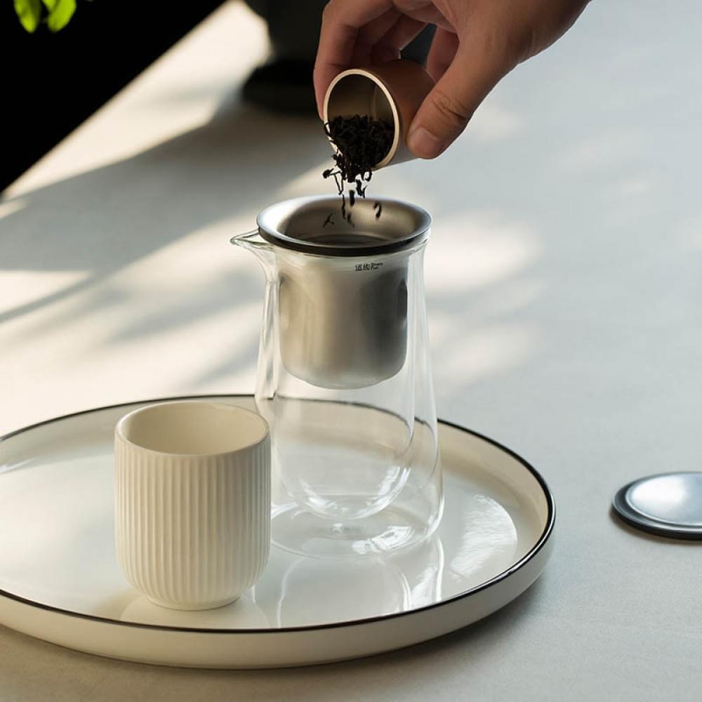 Чайник для заварювання TeaPot D-50 Press type 600ml Transparent