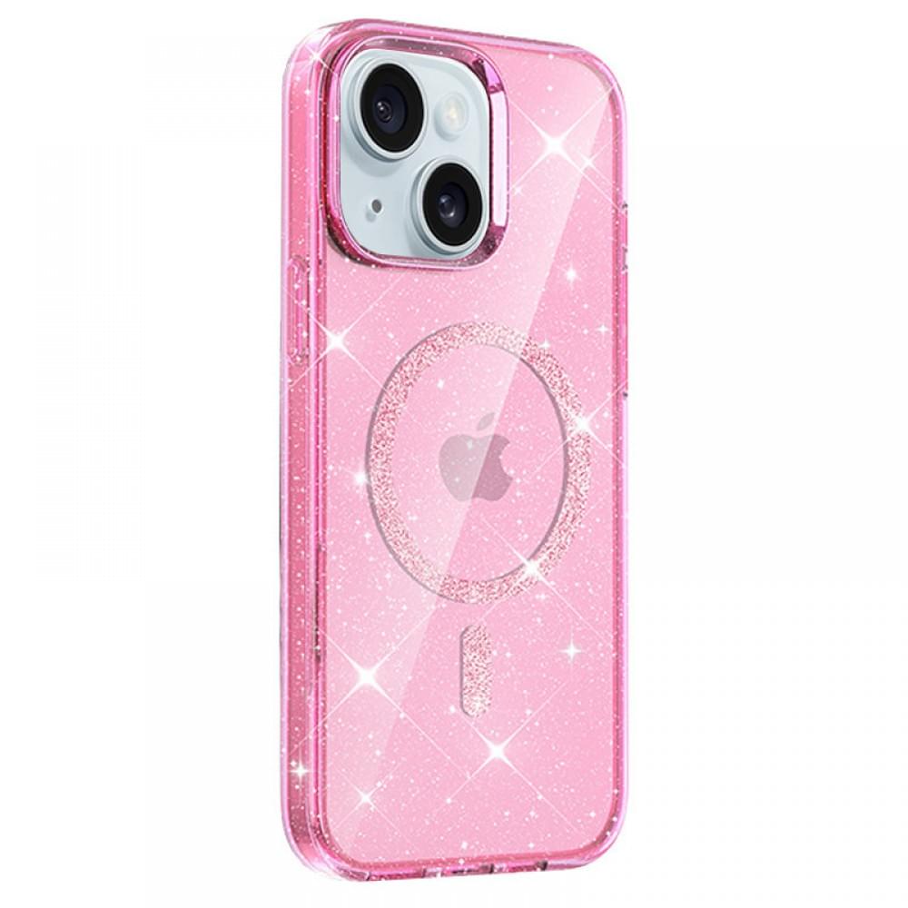 Чохол TPU Eclipse Sparkle (MagFit) для Apple iPhone 15 (6.1") Pink