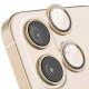 Захисне скло Metal Classic на камеру (в упак.) для Apple iPhone 16 (6.1") / 16 Plus (6.7") Золотий / Gold
