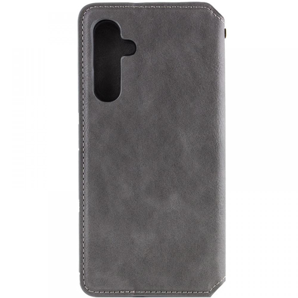 Шкіряний чохол-книжка GETMAN Cubic (PU) для Samsung Galaxy A55 Сірий