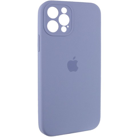 Чохол Silicone Case Full Camera Protective (AA) для Apple iPhone 12 Pro (6.1") Сірий / Lavender Gray