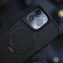 TPU+PC чохол Metal Buttons with MagSafe Carbon Ring для Apple iPhone 15 Pro Max (6.7") Чорний