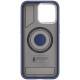 Чохол PC+Leather SGP with MagSafe для Apple iPhone 15 Pro (6.1") Blue
