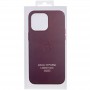 Шкіряний чохол Leather Case (AA Plus) with MagSafe для Apple iPhone 13 Pro Max (6.7") Dark Cherry