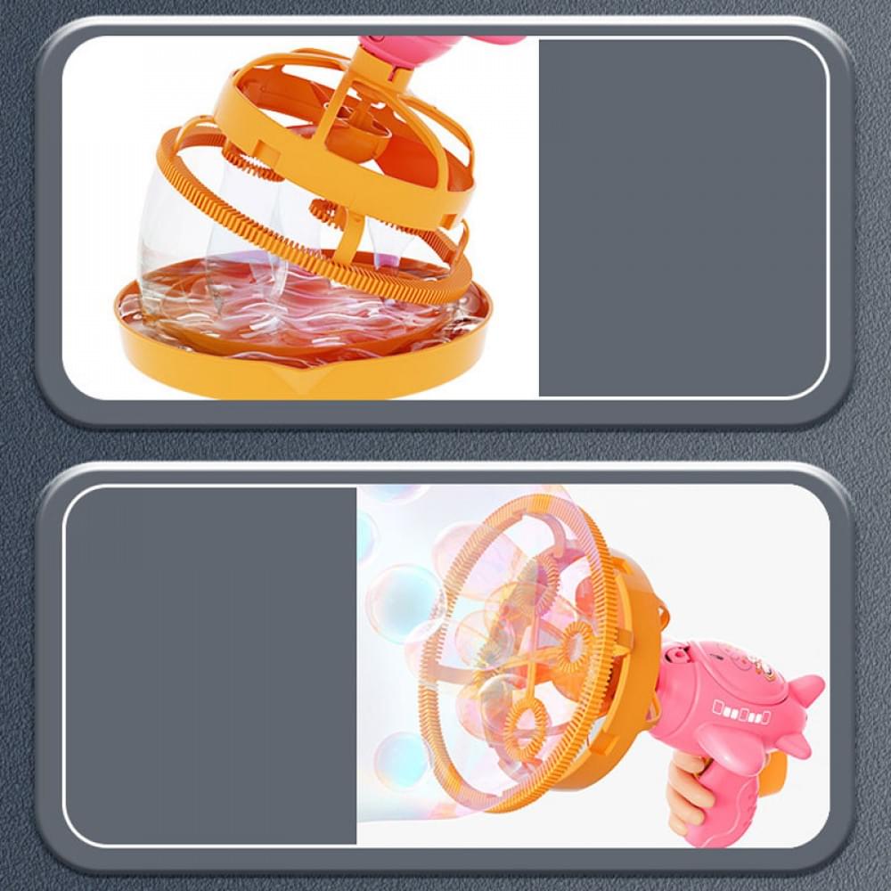 Пістолет для мильних бульбашок H035 Bubble Gun з пропелером 2in1 + bottle 250ml Pink