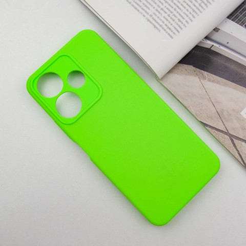 Чохол Silicone Cover Lakshmi Full Camera (AA) для Xiaomi Redmi 13 4G / Poco M6 4G Салатовий / Neon Green