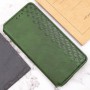 Шкіряний чохол книжка GETMAN Cubic (PU) для Xiaomi Redmi 13C / Poco C65 Зелений