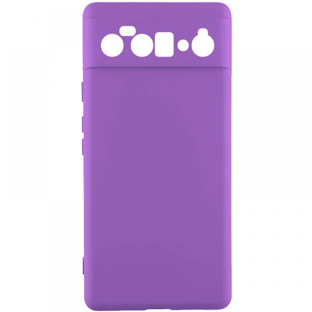 Чохол TPU GETMAN Liquid Silk Full Camera для Google Pixel 6 Pro Фіолетовий / Purple