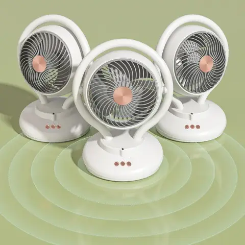 Настільний вентилятор F12 з негативною іонізацією 6000mAh White