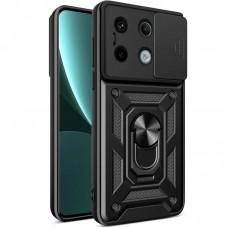 Ударостійкий чохол Camshield Serge Ring для Xiaomi Redmi Note 13 Pro 4G / Poco M6 Pro 4G Чорний