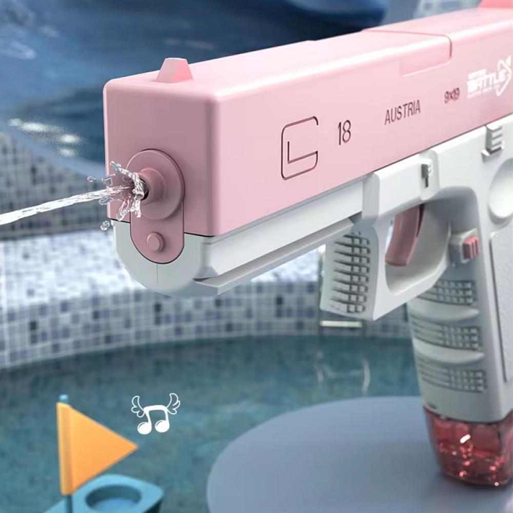 Водяний акумуляторний пістолет Glock Water Gun (250ml) with lithium battery Pink