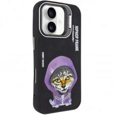 TPU+PC чохол Friends для Apple iPhone 16 (6.1") Black Cat