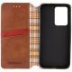 Шкіряний чохол книжка GETMAN Cubic (PU) для Samsung Galaxy S24 Коричневий