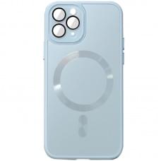 Чохол TPU+Glass Sapphire Midnight with MagSafe для Apple iPhone 13 Pro (6.1") Блакитний / Blue