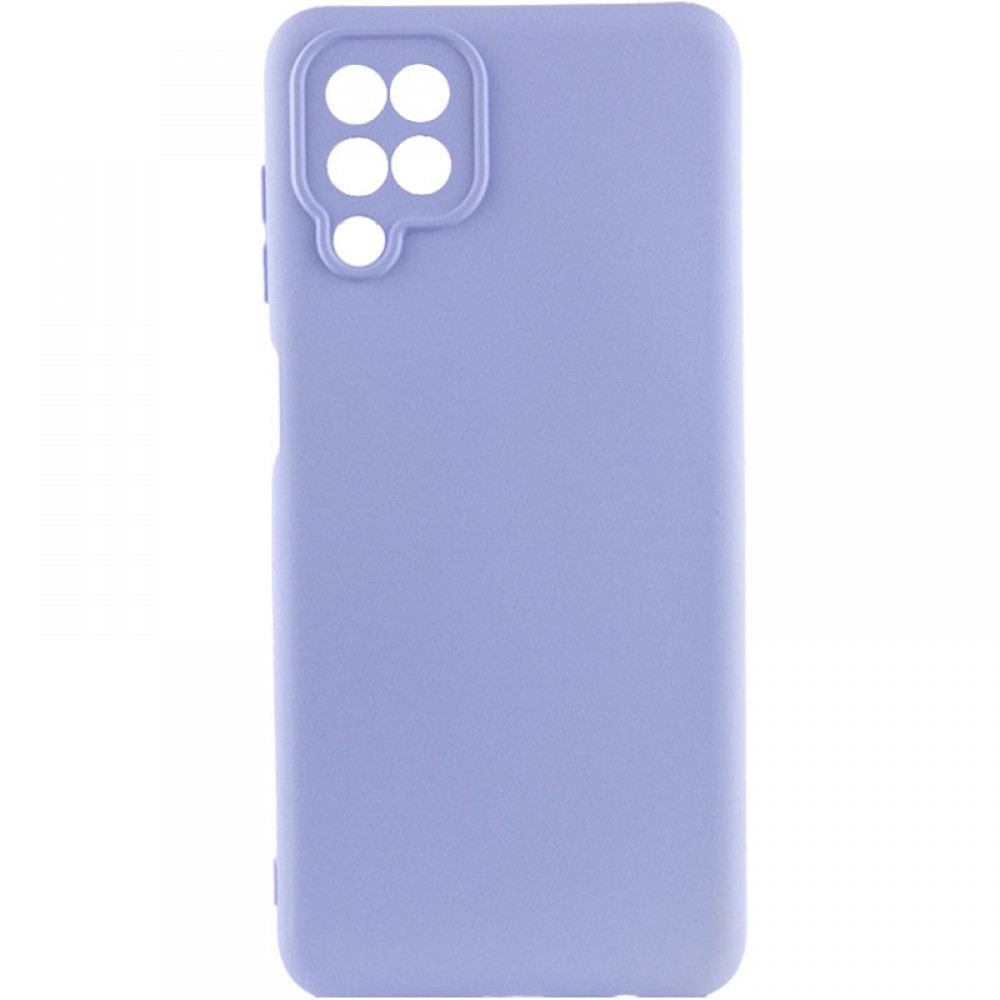Чохол Silicone Cover Lakshmi Full Camera (AA) для Samsung Galaxy A12 Бузковий / Dasheen