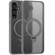 TPU+PC чохол MagSafe Colorful HQ Ring для Samsung Galaxy S25 Grey
