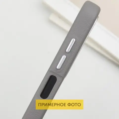 Шкіряний чохол Leather Case Metal Buttons для Xiaomi Redmi 9C Titanium Gray
