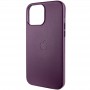 Шкіряний чохол Leather Case (AA Plus) with MagSafe для Apple iPhone 13 Pro Max (6.7") Dark Cherry