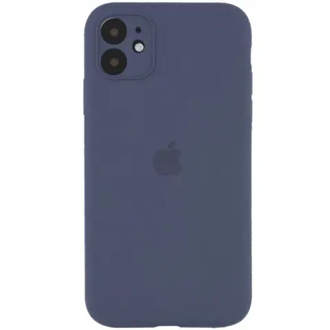 Чохол Silicone Case Full Camera Protective (AA) для Apple iPhone 12 (6.1") Сірий / Lavender Gray