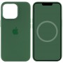 Чохол Silicone case (AAA) full with Magsafe and Animation для Apple iPhone 13 Pro (6.1") Зелений / Clover
