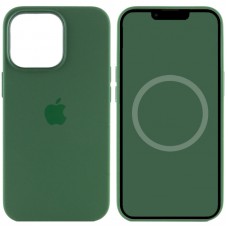 Чохол Silicone case (AAA) with Magsafe and Animation для Apple iPhone 13 Pro (6.1") Зелений / Clover