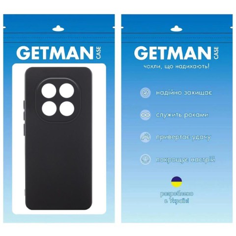 Чохол TPU GETMAN Liquid Silk Full Camera для Xiaomi Redmi Note 14 Pro+ 5G Чорний / Black