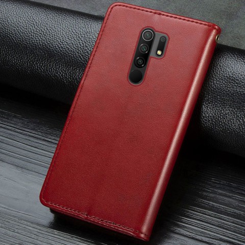Шкіряний чохол-книжка GETMAN Gallant (PU) для Xiaomi Redmi Note 8 Pro Червоний