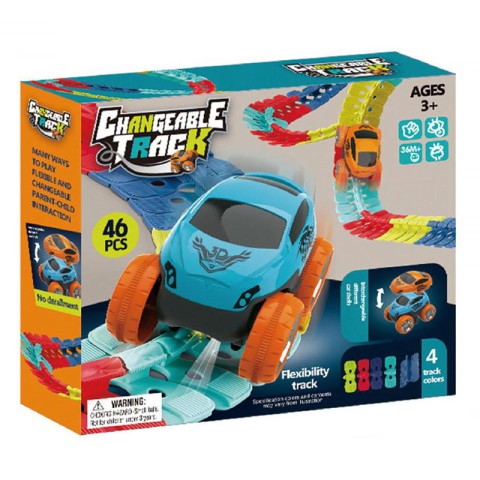 Інтерактивний трек з інерційною машинкою SHT 088 Changeable Trak (46pcs/1CAR) Colorful