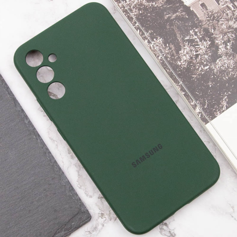Чохол Silicone Cover Lakshmi Full Camera (AAA) with Logo для Samsung Galaxy A34 5G Зелений / Cyprus Green