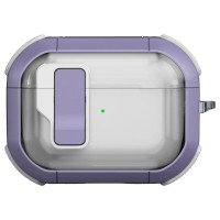 Футляр протиударний Locking Button для навушників Airpods Pro Light Purple