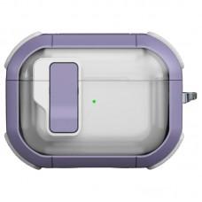 Футляр протиударний Locking Button для навушників Airpods Pro Light Purple