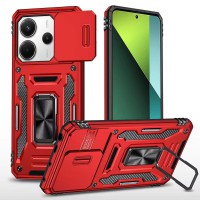 Ударостійкий чохол Camshield Army Ring для Xiaomi Redmi Note 14 4G (Int. version) / 14 5G Червоний / Red
