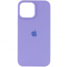 Чохол Silicone Case (AA) Logo with MagSafe для Apple iPhone 15 Pro (6.1") Бузковий / Dasheen