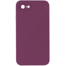 Чохол Silicone Case Square Full Camera Protective (AA) NOLOGO для Apple iPhone 7/8/SE (2020) (4.7") Бордовий / Maroon