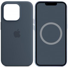 Чохол Silicone case (AAA) with Magsafe and Animation для Apple iPhone 14 Pro (6.1") Синій / Storm Blue