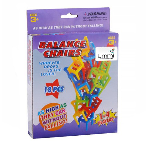 Настільна інтерактивна гра Ummi 301 Balance Chairs (18pcs) Colorful
