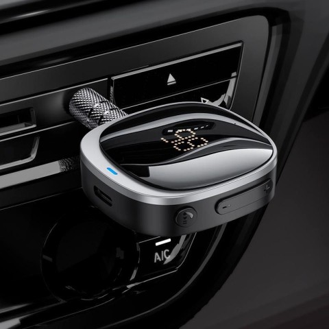 Bluetooth аудіо ресивер Hoco E80 Travel (AUX 3.5mm) Black