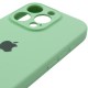 Чохол Silicone Case Full Camera Protective (AA) для Apple iPhone 14 Pro (6.1") М'ятний / Mint