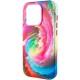Шкіряний чохол Colour Splash with MagSafe для Apple iPhone 14 Pro (6.1") Pink / Blue