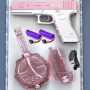 Водный акумуляторний пістолет Glock Water Gun (250ml) with lithium battery Pink