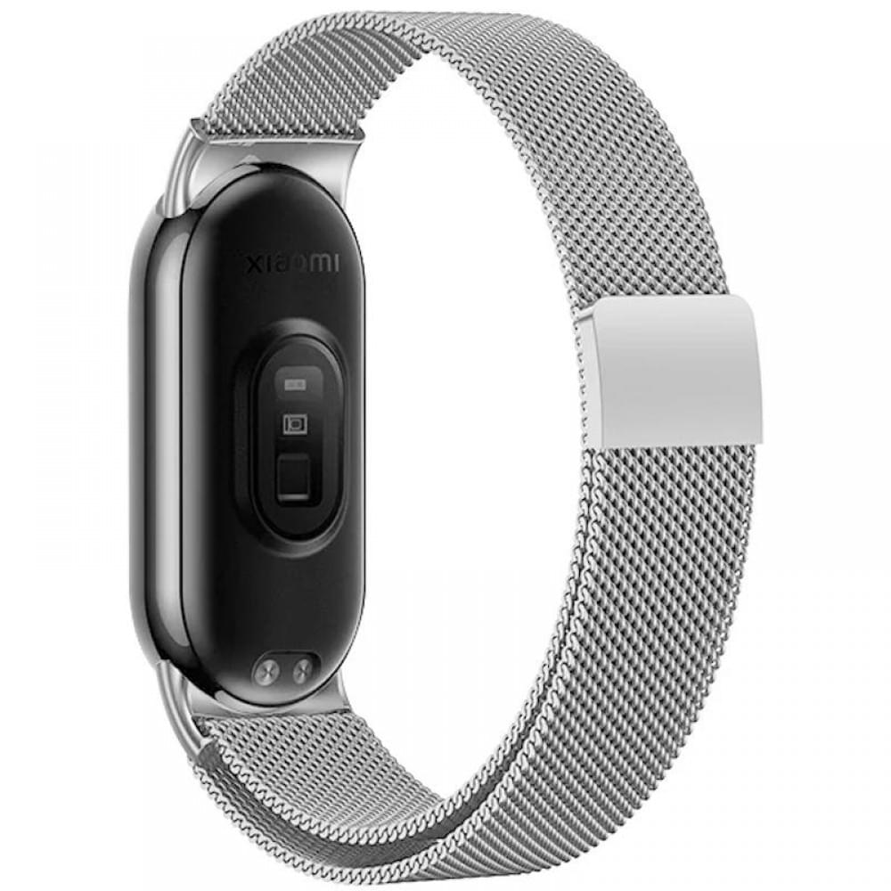 Ремінець Milanese Loop New Design для Xiaomi Mi Band 8/9/10 Silver